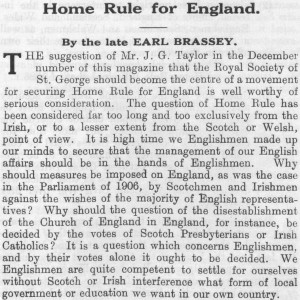 Home Rule for England