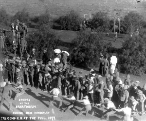 'Sports at the Sanatorium during the Siege of Kimberley, 1899' 'No. 2 Company, King's Regiment at the Pull'
